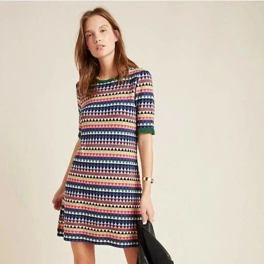 Anthropologie Aldomartins Wool Knit Mini Dress | M